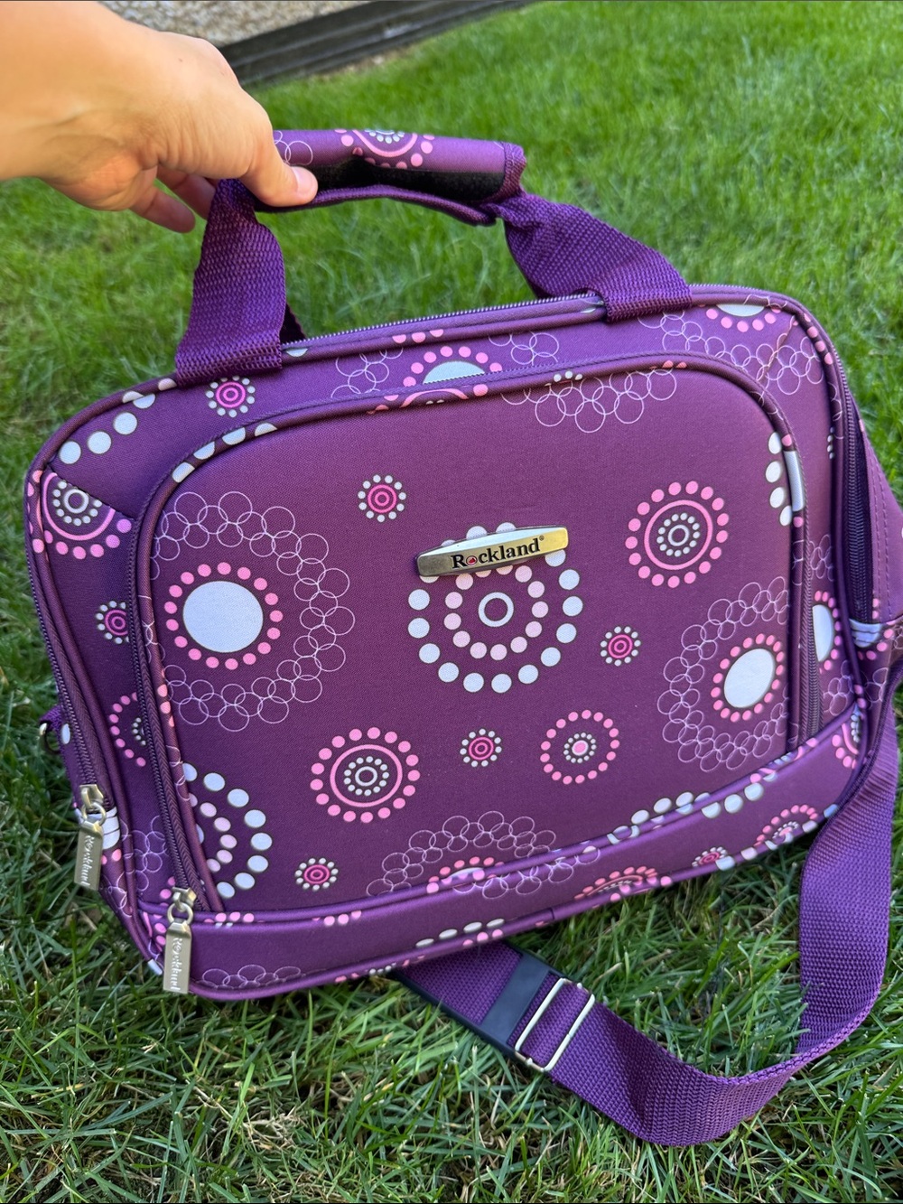 Purple Patterned Travel Bag